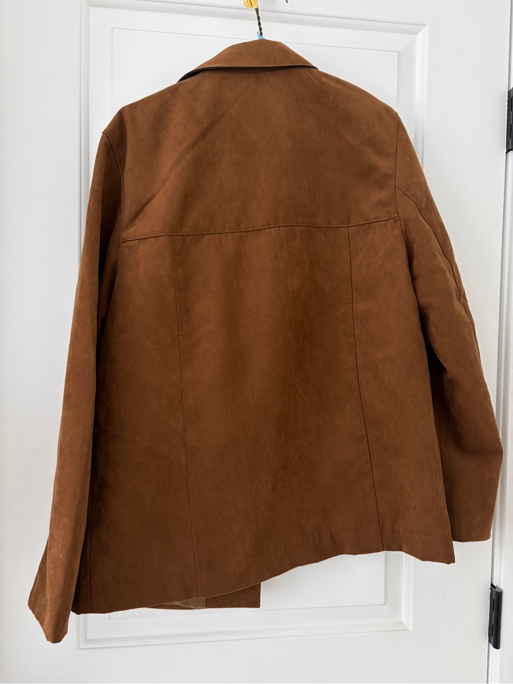 H&M Women's Tan Suede Button-Front Shirt Jacket - Picture 3 of 6